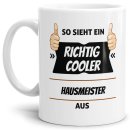 Berufe Tasse - So sieht ein richtig cooler Hausmeister aus