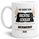 Berufe Tasse - So sieht ein richtig cooler Informatiker aus