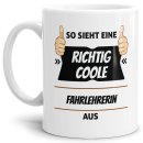 Berufe Tasse - So sieht eine richtig coole Fahrlehrerin aus