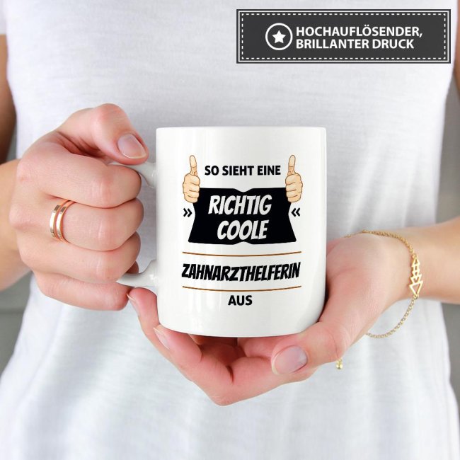 Berufe Tasse - So sieht eine richtig coole Zahnarzthelferin aus