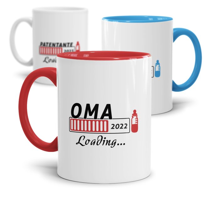 Tasse Loading - Du wirst Oma, Opa, Papa, Onkel