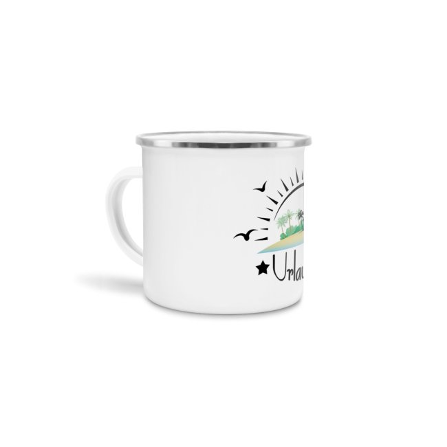 Emaille-Tasse f&uuml;r den Urlaub - Urlaubsreif