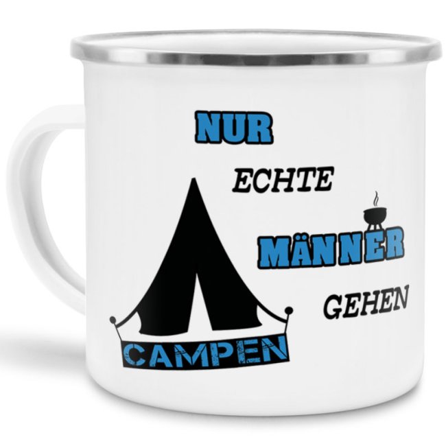 Emaille Tassen f&uuml;r Camper und Camperin