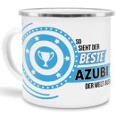 Emaille-Tasse mit Spruch - So sieht der beste Azubi aus