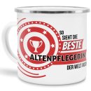 Emaille-Tasse mit Spruch - So sieht die beste...