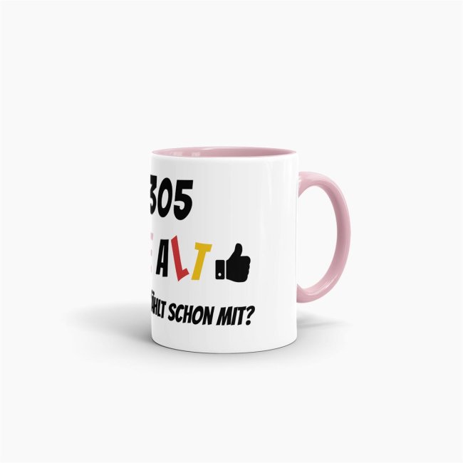 Tasse zum 20. Geburtstag - 7305 Tage alt - aber wer z&auml;hlt schon mit - Rosa