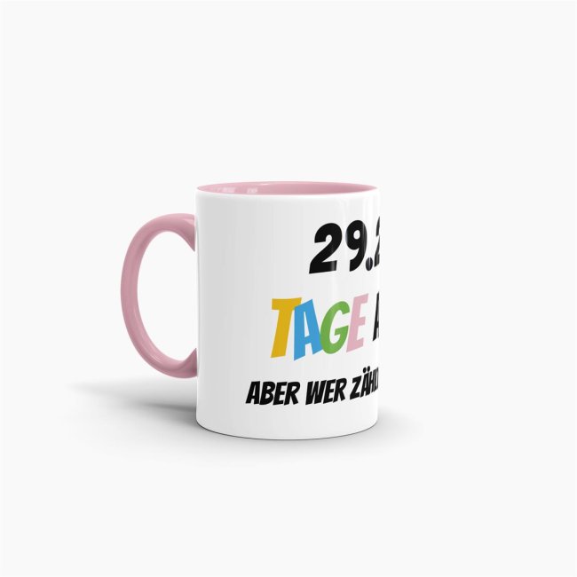 Tasse zum 80. Geburtstag - 29220 Tage alt - aber wer z&auml;hlt schon mit - Rosa