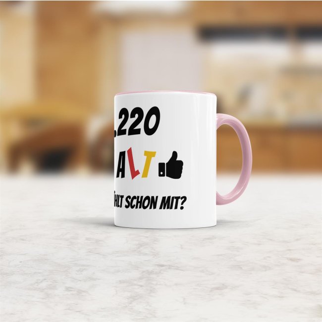 Tasse zum 80. Geburtstag - 29220 Tage alt - aber wer z&auml;hlt schon mit - Rosa