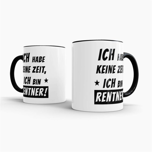 Tasse mit Spruch - Manchmal f&uuml;hle ich mich dumm und h&auml;sslich - Schwarz