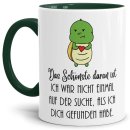 Schildi-Tasse Das sch&ouml;nste Dunkelgr&uuml;n