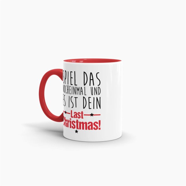 Weihnachtstasse - dein Last Christmas - Rot