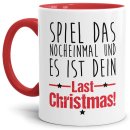 Weihnachtstasse - dein Last Christmas - Rot