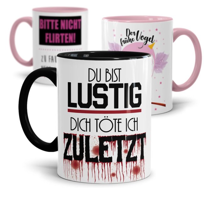 Tasse - mit Spruch -verschiedene Motive-