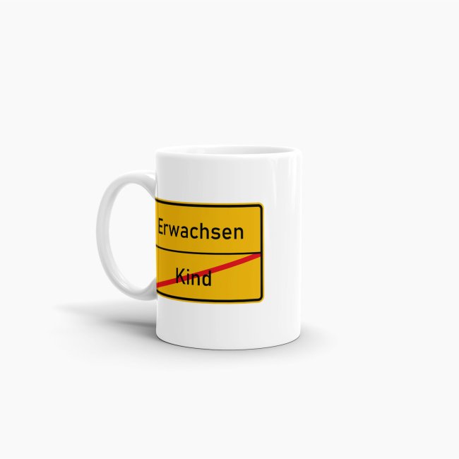 Tasse - Ortsschilder Kind -&gt; Erwachsen