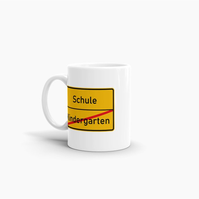 Tasse - Ortsschilder Kindergarten -&gt; Schule