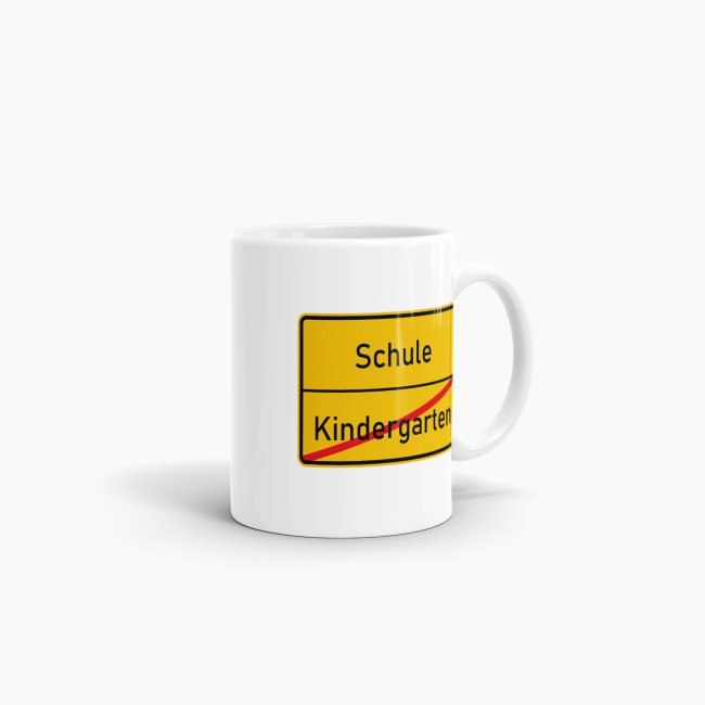 Tasse - Ortsschilder Kindergarten -&gt; Schule