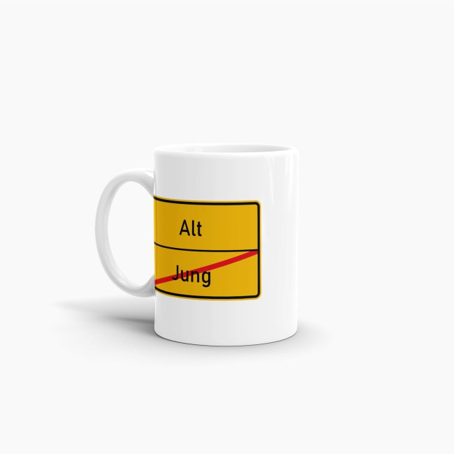 Tasse - Ortsschilder Jung -&gt; Alt