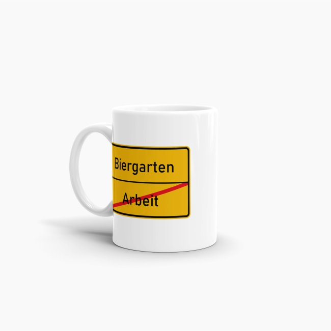 Tasse - Ortsschilder Arbeit -&gt; Biergarten