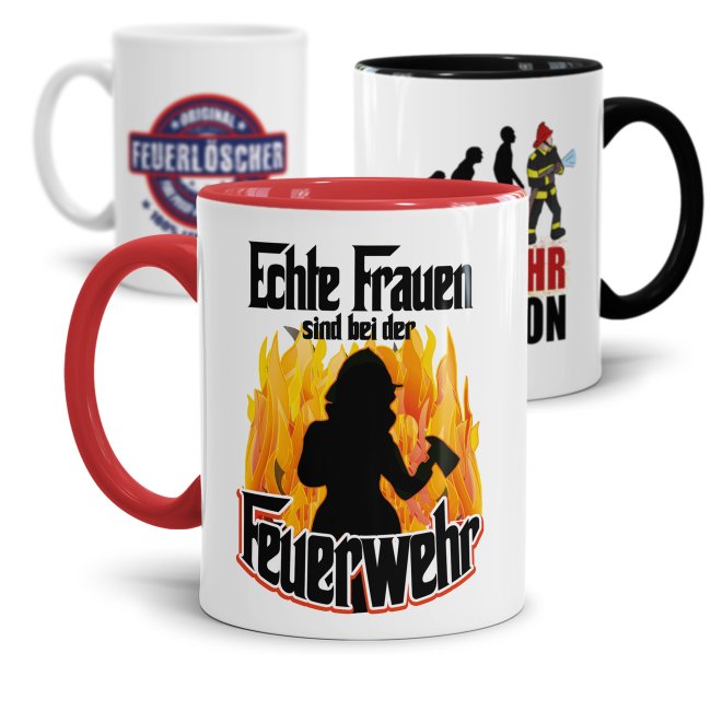 Feuerwehr Tasse -Verschiedene Spr&uuml;che-