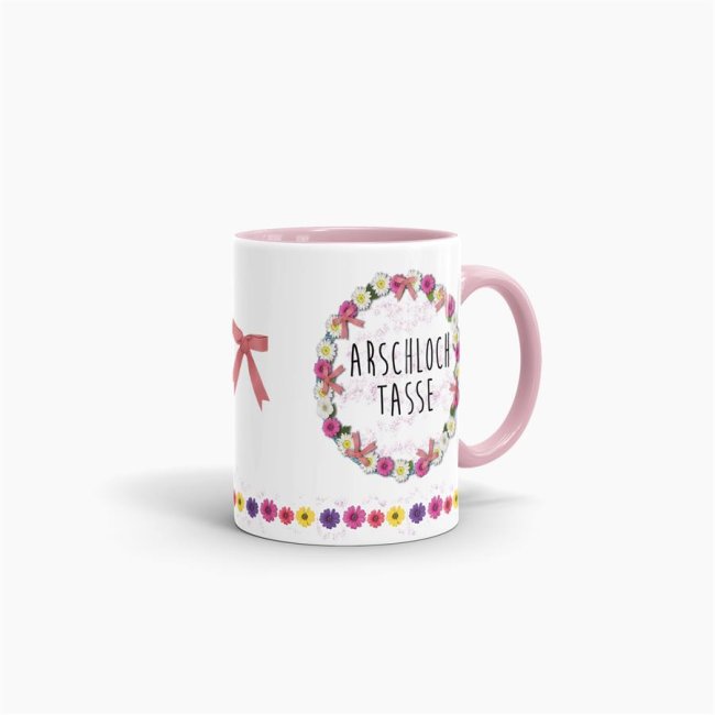 Tasse mit Spruch - Arschloch Tasse - Rosa