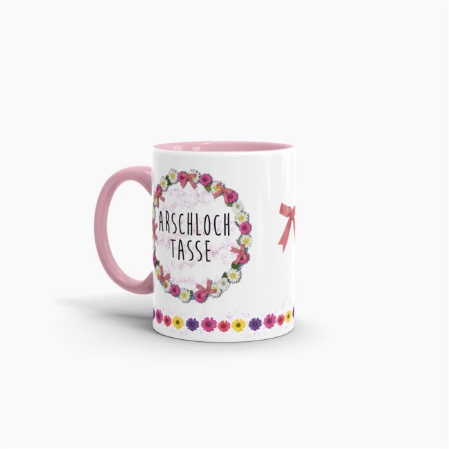Tasse mit Spruch - Arschloch Tasse - Rosa