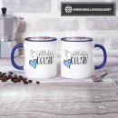 Tasse - Weltliebster Cousin - Innen &amp; Henkel Dunkelblau