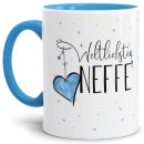 Tasse - Weltliebster Neffe - Innen &amp; Henkel Hellblau