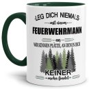 Berufe-Tasse - Leg dich niemals mit einem Feuerwehrmann...