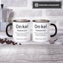 Tasse Dudenw&ouml;rter - Onkel - Innen &amp; Henkel Schwarz