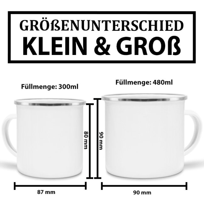 Emaille Tasse - Weltliebste Oma gro&szlig;