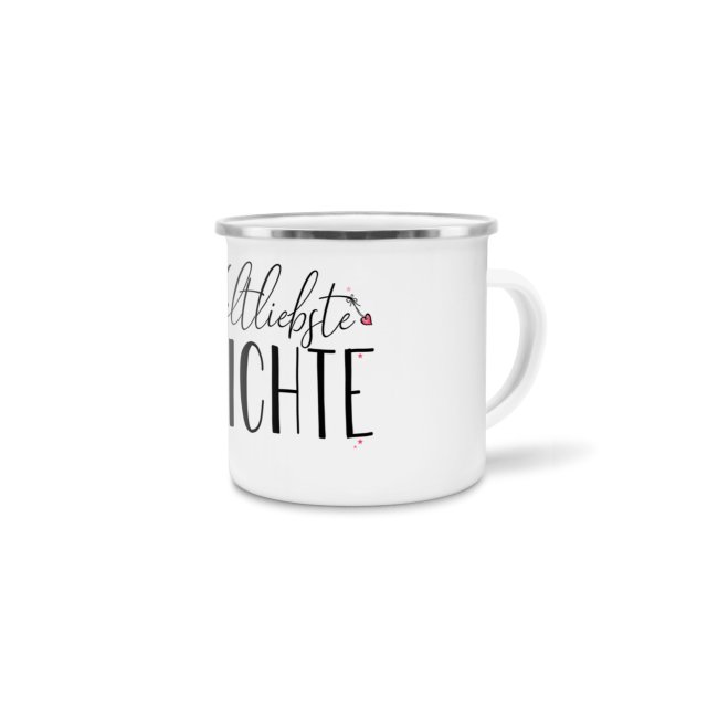 Emaille Tasse - Weltliebste Nichte - gro&szlig;