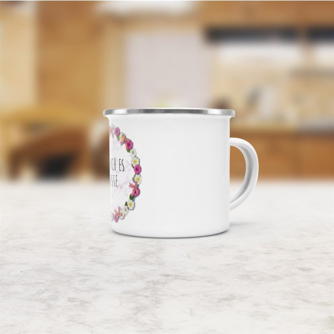 Emaille-Tasse - Wie ich es hasse - kleine Tasse