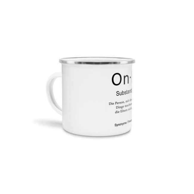 Tasse Dudenw&ouml;rter - Onkel - Emaille gro&szlig;