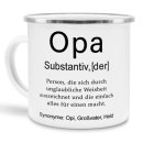 Tasse Dudenw&ouml;rter - Opa - Emaille gro&szlig;