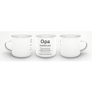 Tasse Dudenw&ouml;rter - Opa - Emaille gro&szlig;