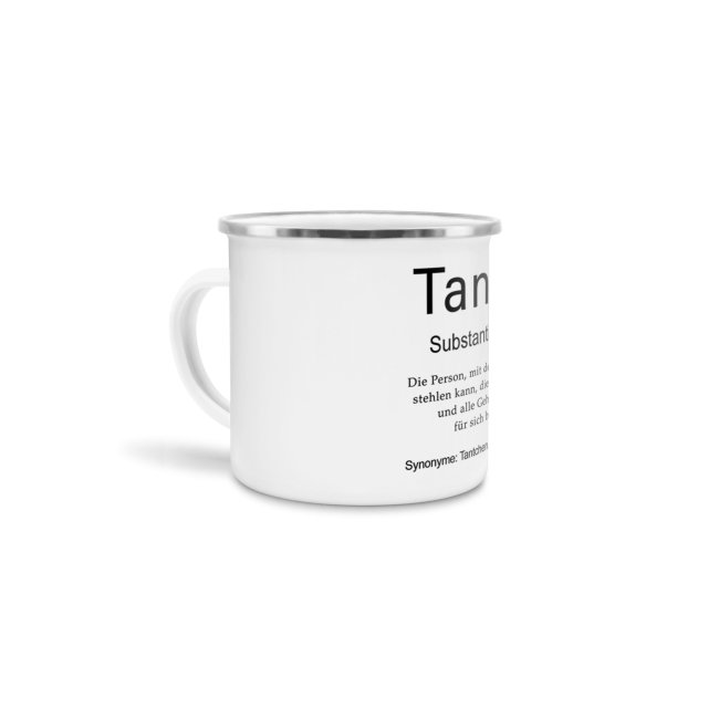 Tasse Dudenw&ouml;rter - Tante - Emaille gro&szlig;