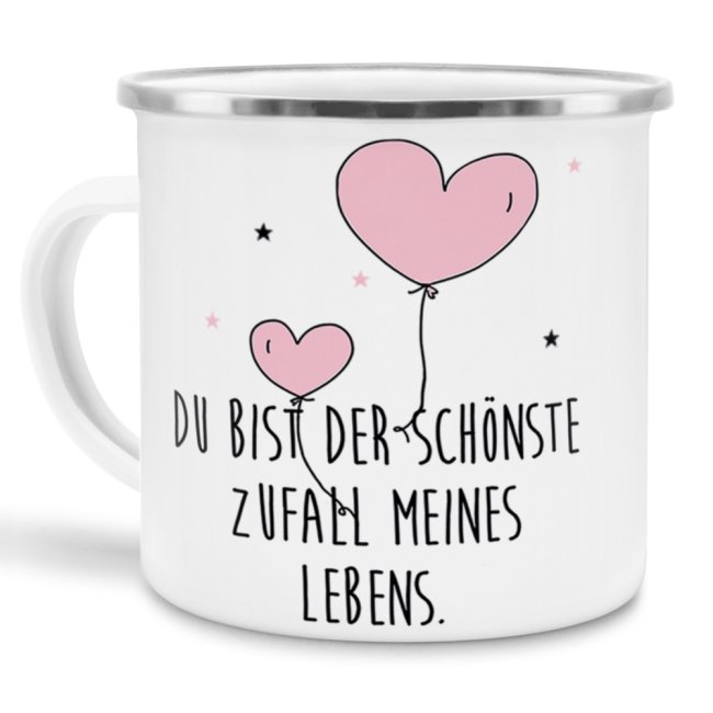 Emaille-Tasse Sch&ouml;nster Zufall - gro&szlig;