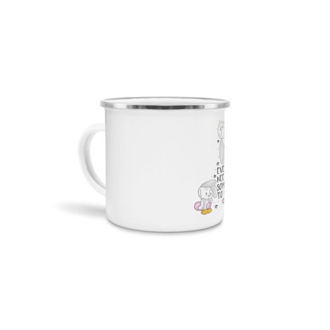 Emaille-Tasse - Everybunny needs somebunny - gro&szlig;