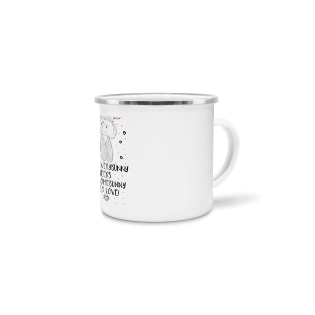 Emaille-Tasse - Everybunny needs somebunny - gro&szlig;