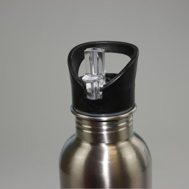 Edelstahl-Trinkflasche silber - 600 ml