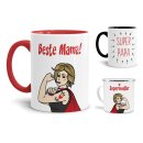 Tasse oder Emaille mit Spruch f&uuml;r Mama und Papa