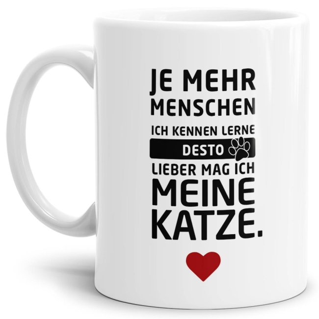 Tasse_JeMehrMenschen_Katze_weiss