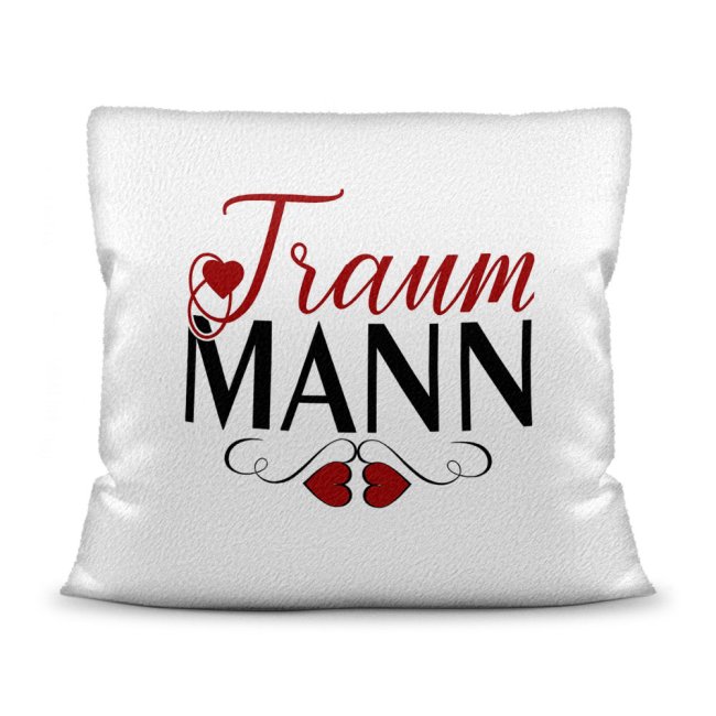 Kissen  - Traummann - Weiss - Polyester (flauschig)