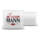 Kissen  - Traummann - Weiss - Polyester (flauschig)