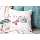 Geschenk-Set - Weltliebste Schwester - Kissen und Tasse Rosa