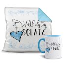 Geschenk-Set - Weltliebster Schatz - Kissen und Tasse...