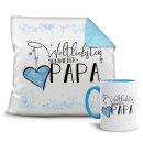 Geschenk-Set - Weltliebster Schwiegerpapa - Kissen und...