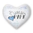 Herzkissen - Weltliebster Papa - Wei&szlig;