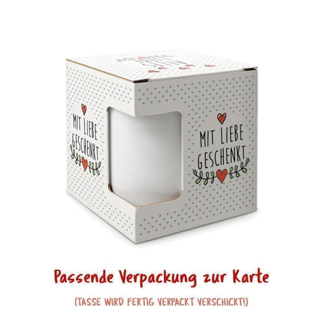 Geschenk-Set &quot;Weltliebster Schatz&quot; Tasse Weiss