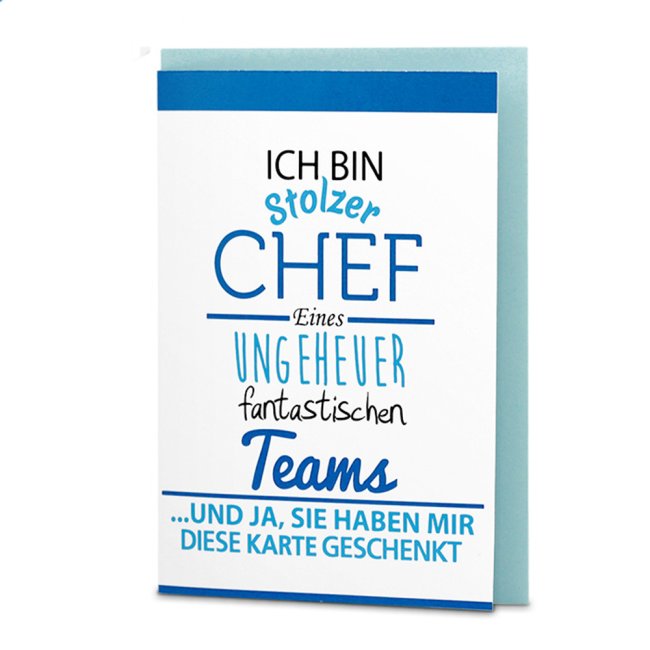 Gru&szlig;karte f&uuml;r den Chef